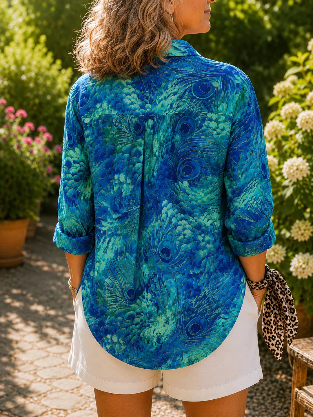 Lisa | Peacock Elegance Blouse