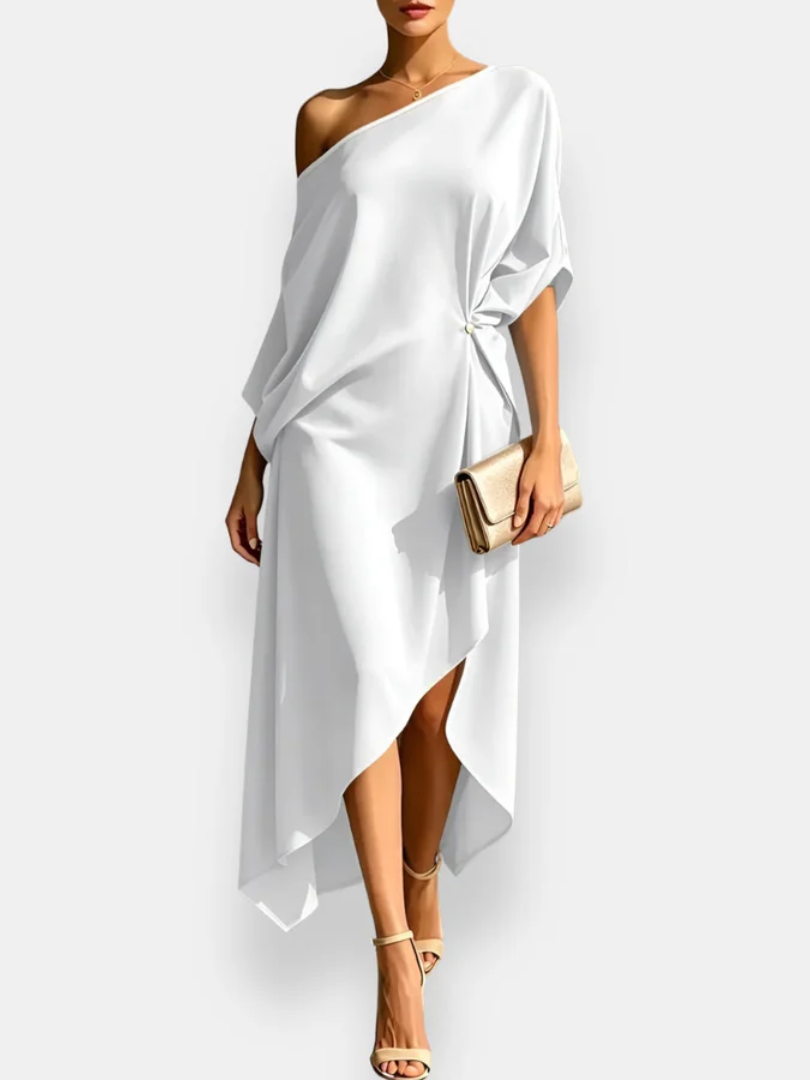 Marisa Asymmetric Draped Dress