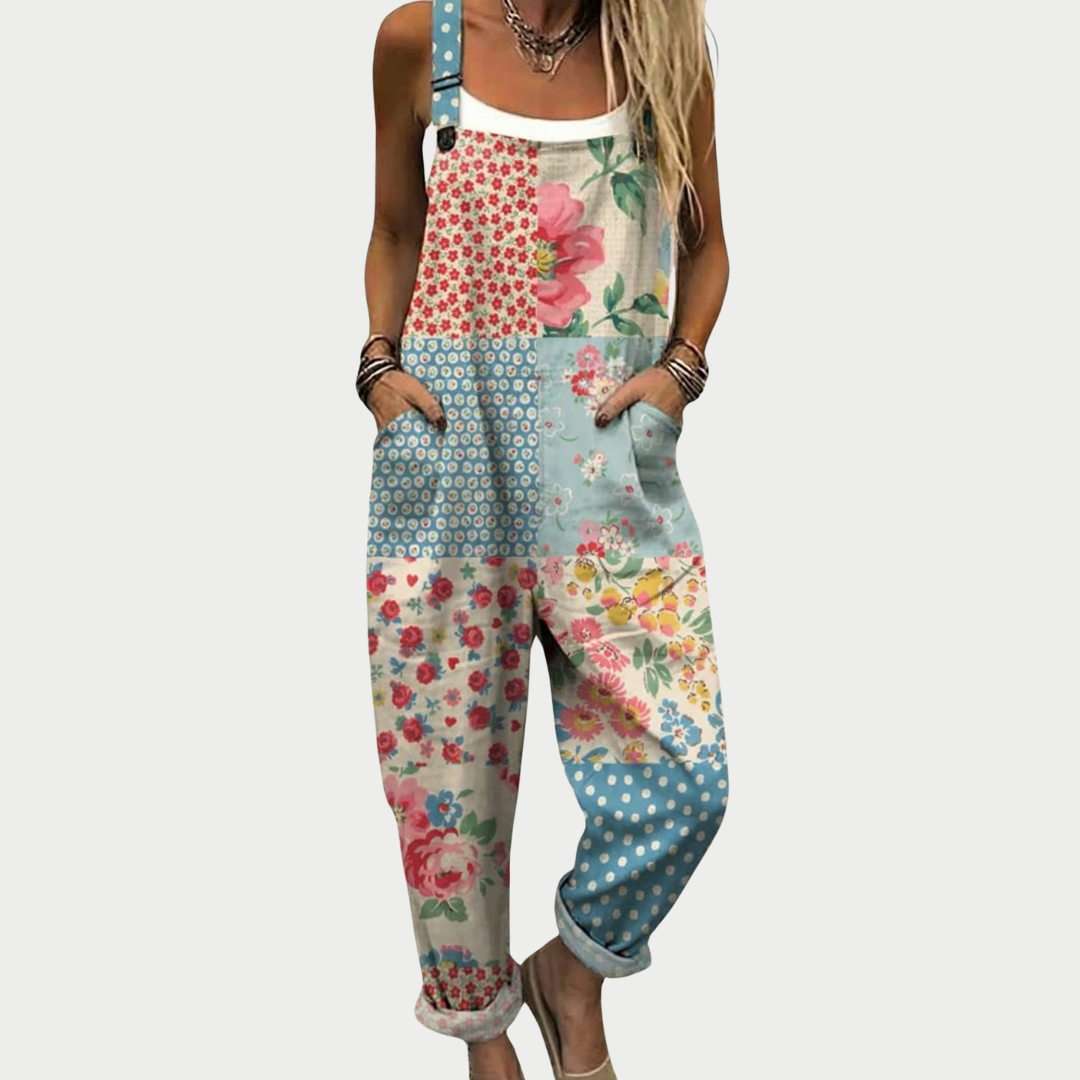 Casilda multicolored bib overalls