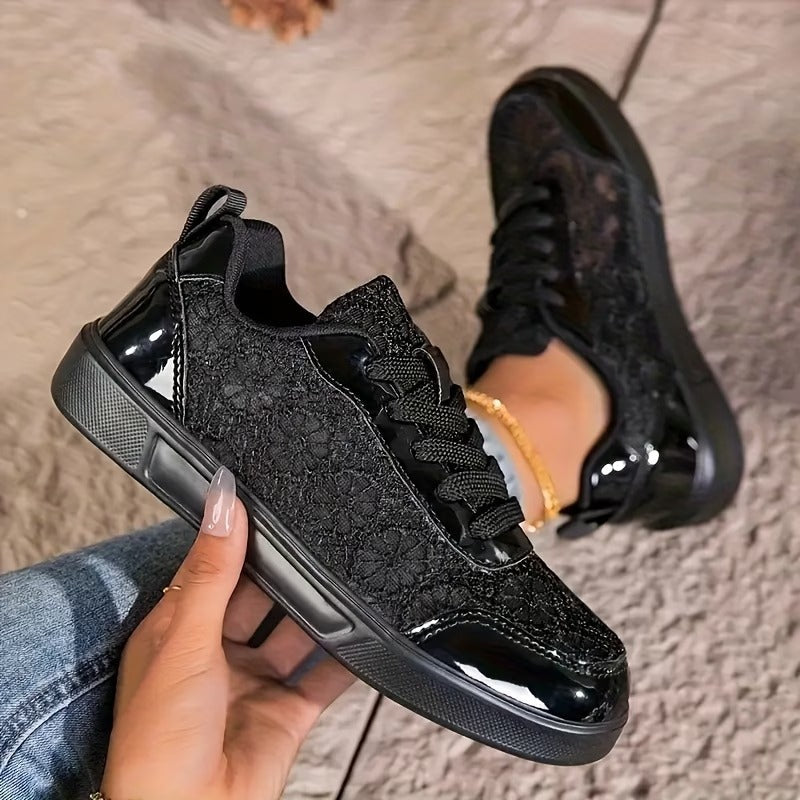 Adriana | Lace Flower Sneakers