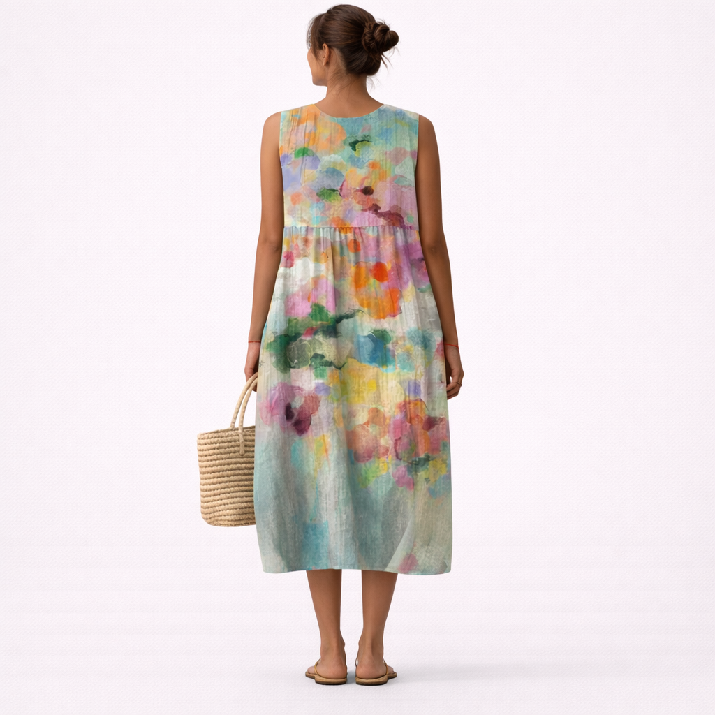 Carla™ | Elegant Multicolor Midi Dress