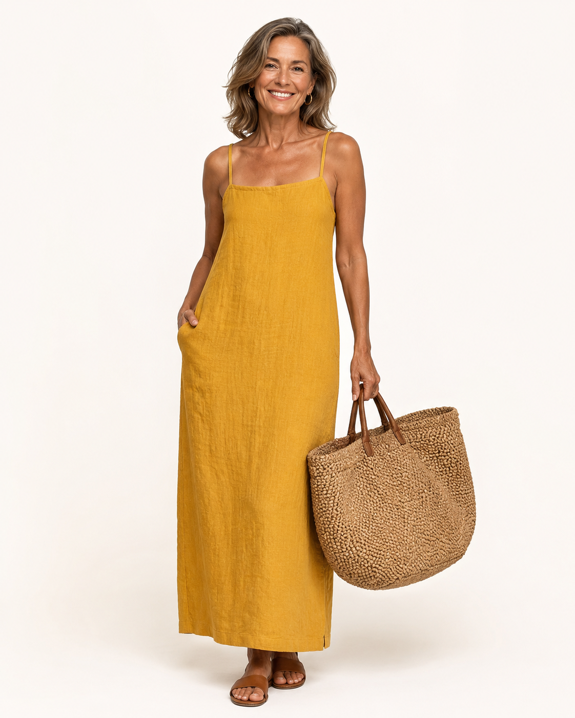 Livia | Vestido Maxi de Lino Fresco