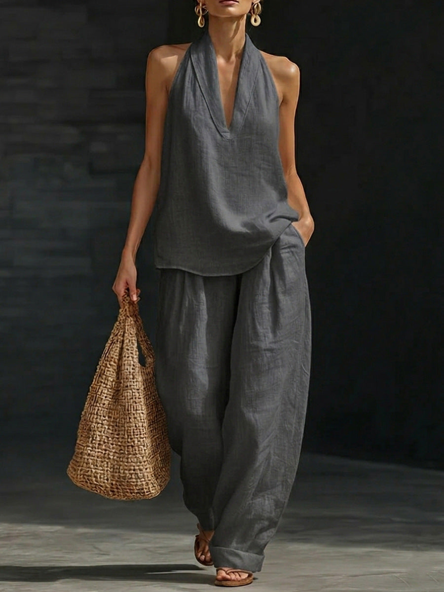 Zoe™ | Sleeveless Wide-Leg Pant Set