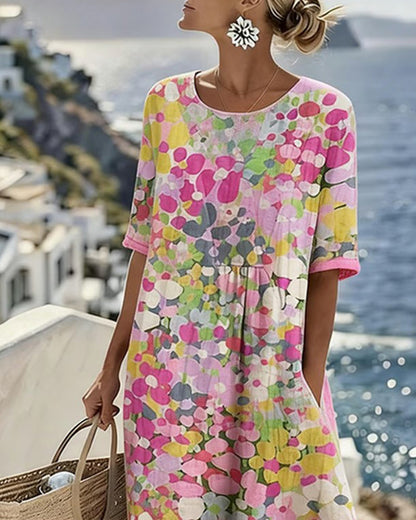 ELENA™ - VESTIDO MIDI FLORAL ELEGANTE DE VERANO