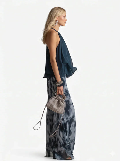 Elegant Two-Piece Chiffon Set