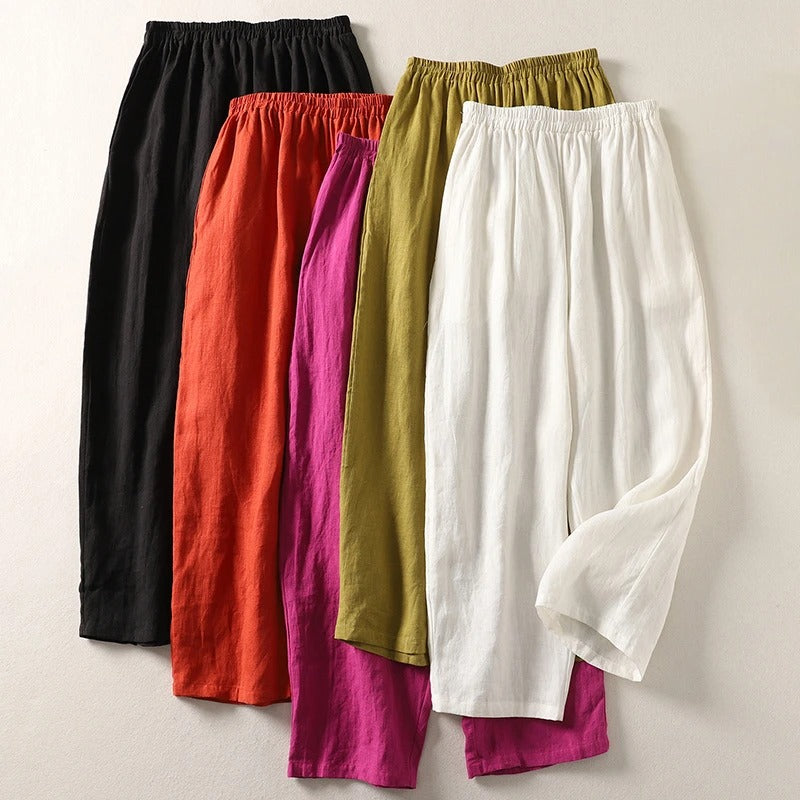 Amalia™ — Flowy Cotton and Linen Pants