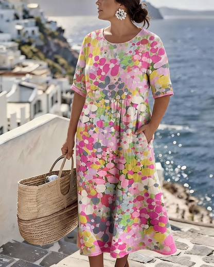 ELENA™ - VESTIDO MIDI FLORAL ELEGANTE DE VERANO