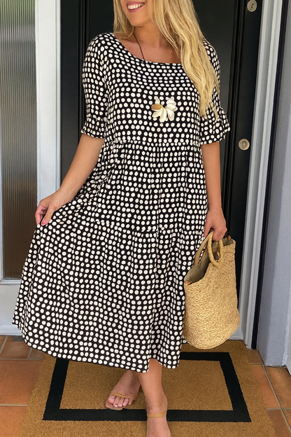 Noémie™ — Elegant and Natural Flowy Midi Dress