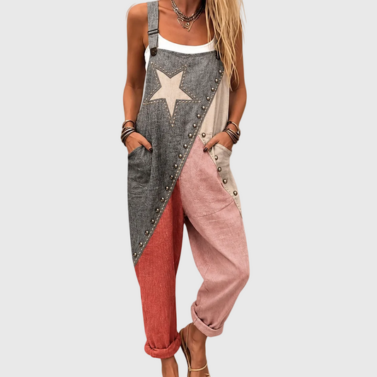 Vintage patchwork overalls Feliciana