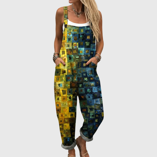 Almudena elegant mosaic overalls