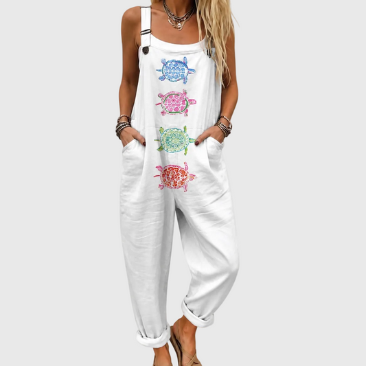 Isidora overalls with sea turtles