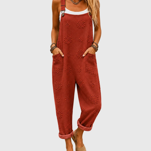 Carmela romper in tile red