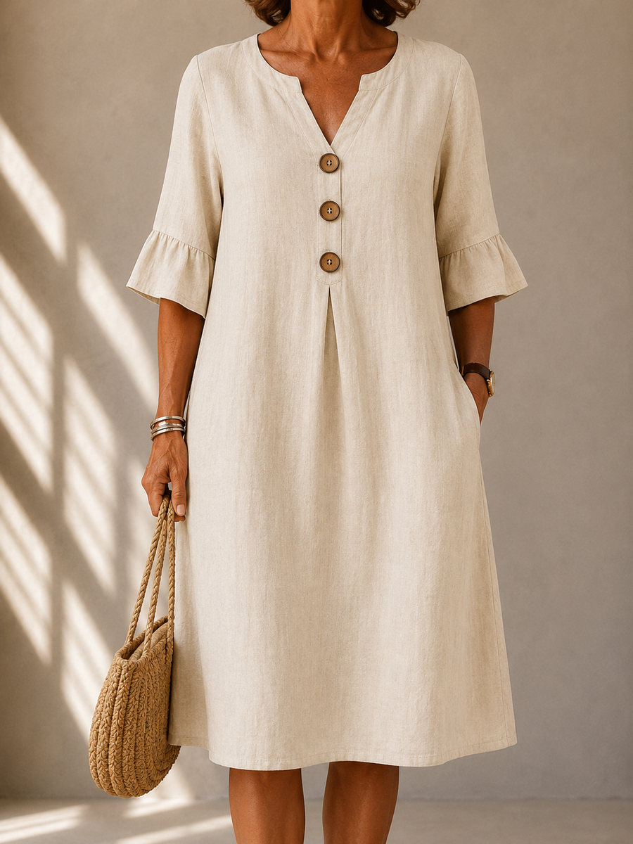 Leonor™ | Buttoned Dress