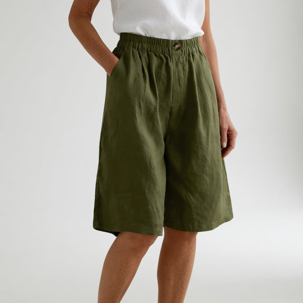 Wandeline™ — Wide-leg shorts with elastic waist, natural summer comfort