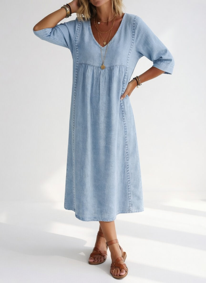 Lioréa™ — Flowy, Casual, and Elegant Midi Dress