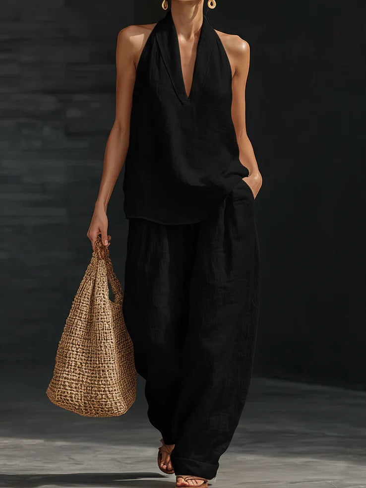 Zoe™ | Sleeveless Wide-Leg Pant Set