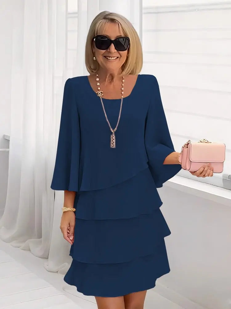 Elsa - Elegant Flowy Ruffled Dress
