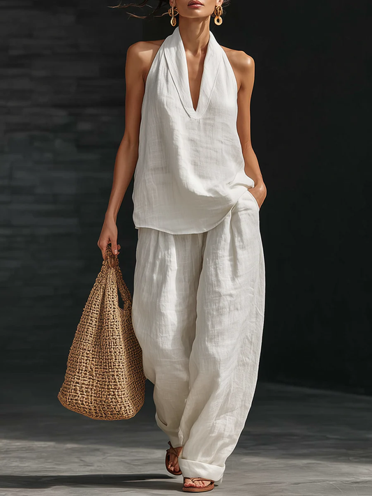 Zoe™ | Sleeveless Top and Wide-Leg Pants Set