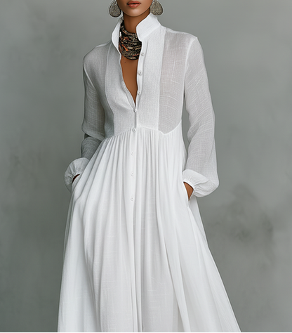 Elisa™ — Minimalist and refined maxi dress