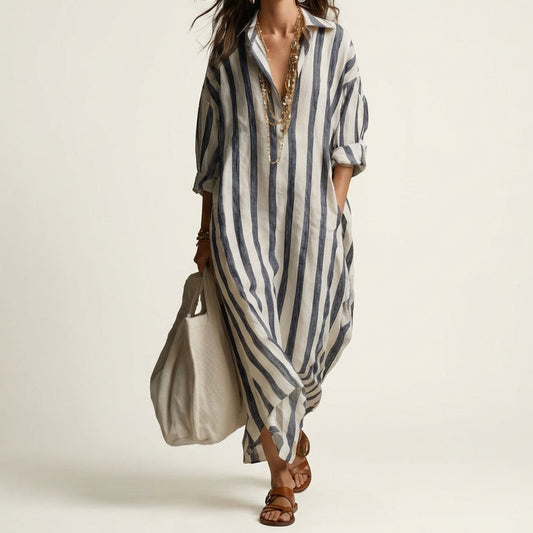 Nadia | Striped Maxi Dress