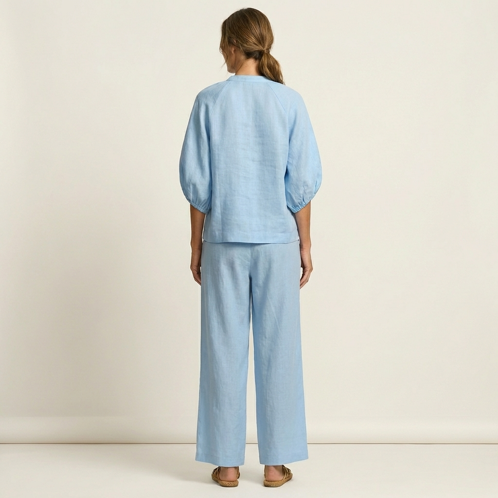 Aurora | Front-Zip Puff-Sleeve Set