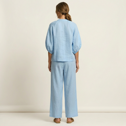 Aurora | Front-Zip Puff-Sleeve Set