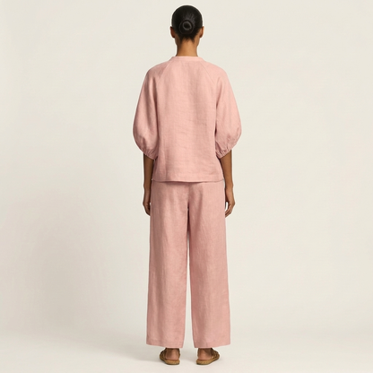 Aurora | Front-Zip Puff-Sleeve Set